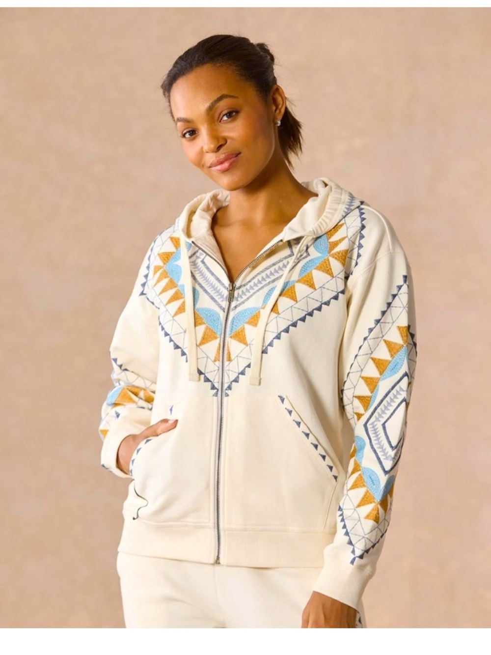 NWT Sundance Esker Zip Hoodie Tribal Size XL